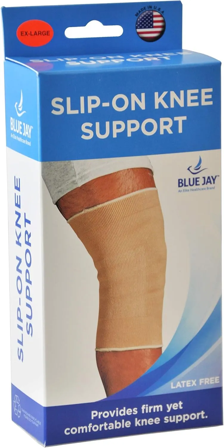 Blue Jay An Elite Healthcare Brand Adjustable Knee Support | Helps Knee Injury, Effective in Post Surgery Recovery | Orthopedic Care, Light Weight | Easy to Wear|Medium (Beige)