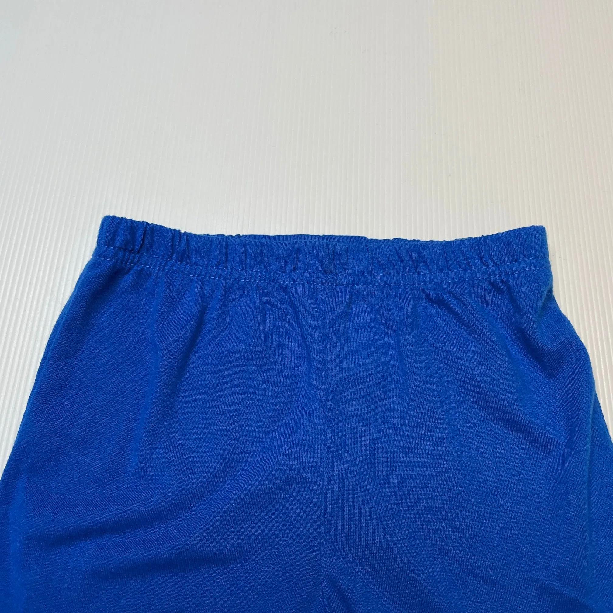 blue lightweight pyjama shorts, size 2, Pre-loved