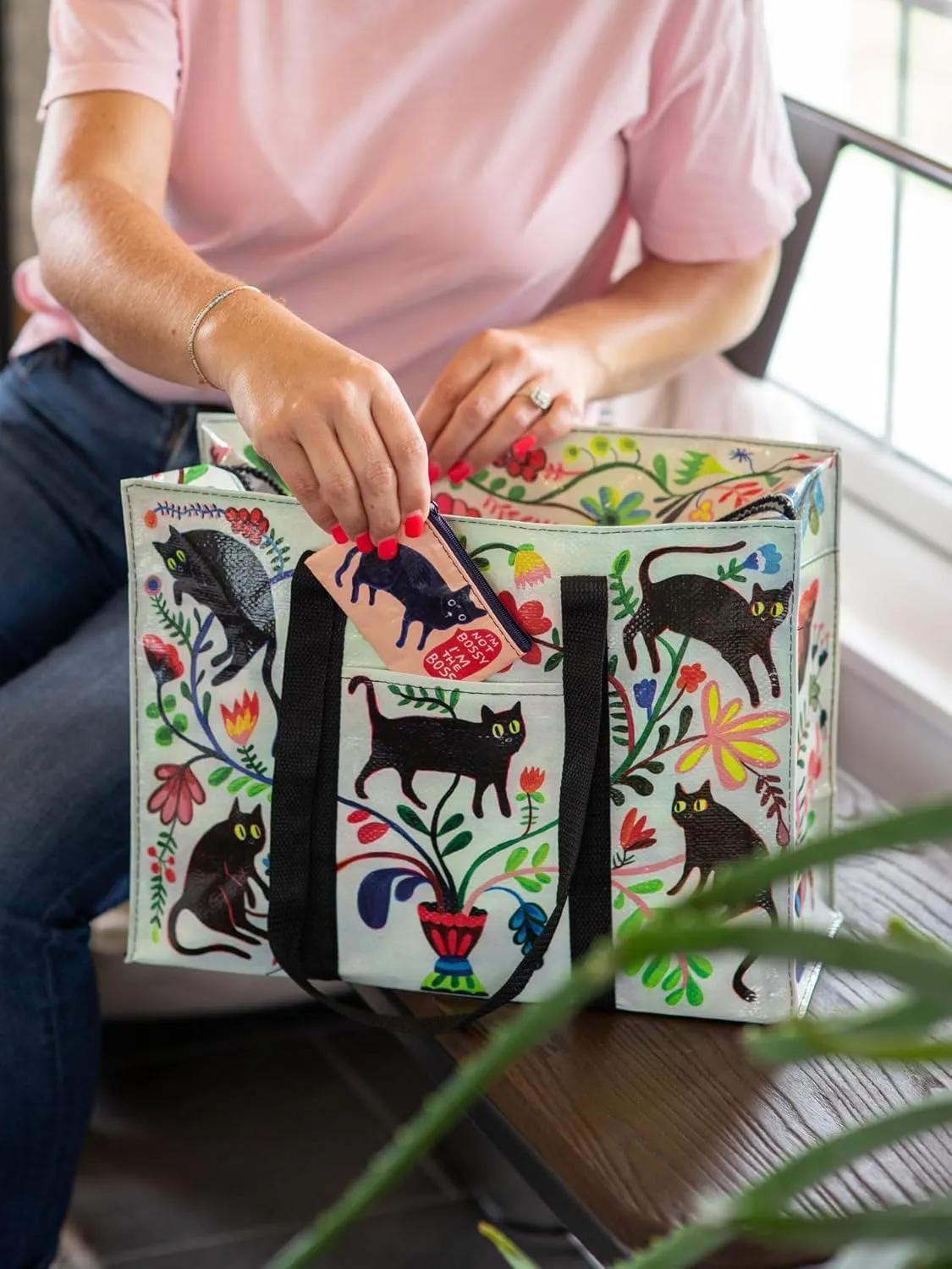 Blue Q Shoulder Totes: The Carry Everywhere Bag With a Hefty Zipper, Exterior Pocket, Reinforced Floor. 95% Recycled Material