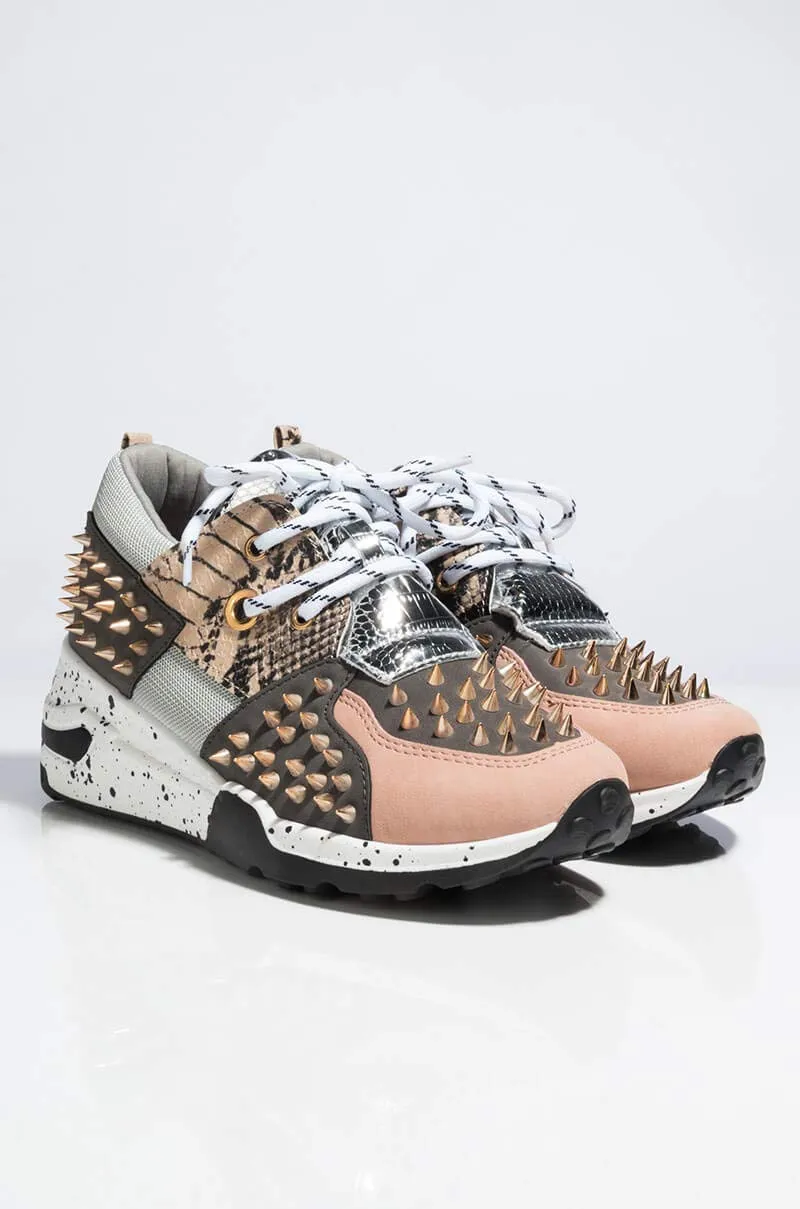 Blush Cape Metal Sole Today only Sneakers Robbin Fashion Spikes Thick Holiday sale Saffron Lace Chunky