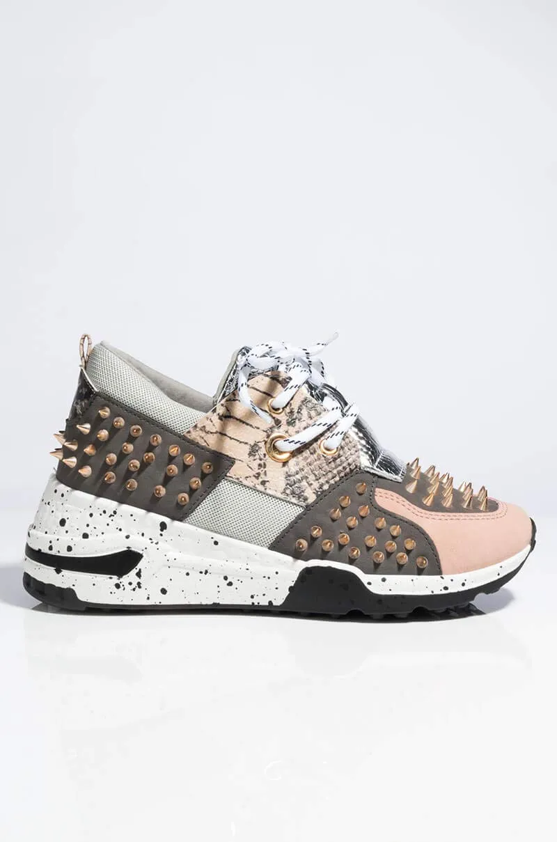 Blush Cape Metal Sole Today only Sneakers Robbin Fashion Spikes Thick Holiday sale Saffron Lace Chunky