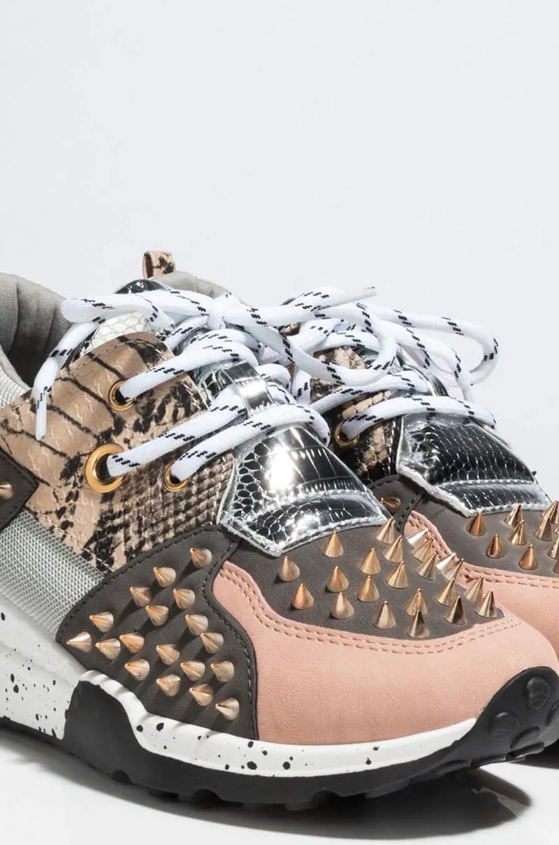Blush Cape Metal Sole Today only Sneakers Robbin Fashion Spikes Thick Holiday sale Saffron Lace Chunky
