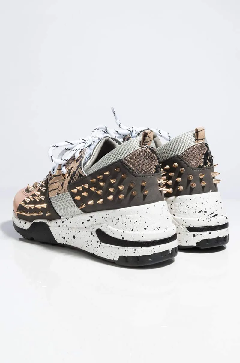 Blush Cape Metal Sole Today only Sneakers Robbin Fashion Spikes Thick Holiday sale Saffron Lace Chunky