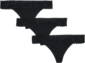 Bonds Women's Underwear Thong Pack, Lace-top Icons Panties for Women, Stretchy Cotton-blend, Low-rise Underwear, 3-pack