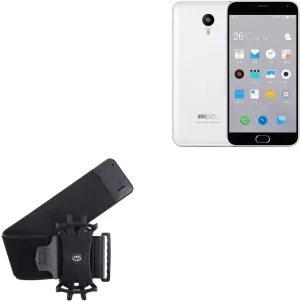 BoxWave Holster Compatible with Meizu M2 Note - ActiveStretch Sport Armband, Adjustable Armband for Workout and Running - Jet Black