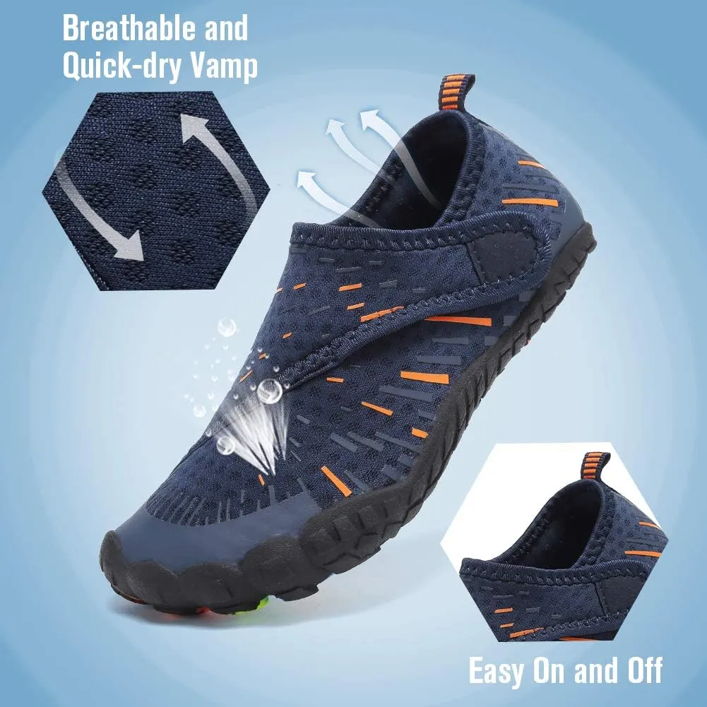 Boys & Girls Water Shoes Lightweight Comfort Sole Easy Walking Athletic Slip on Aqua Sock(Toddler/Little Kid/Big Kid)