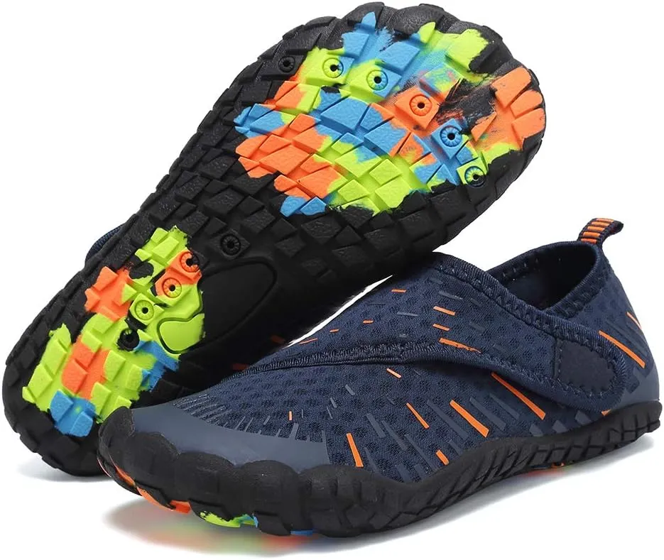 Boys & Girls Water Shoes Lightweight Comfort Sole Easy Walking Athletic Slip on Aqua Sock(Toddler/Little Kid/Big Kid)