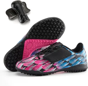 Boys Girls Soccer Cleats Indoor Turf Soccer Football Shoes Artificial Firm Ground Athletic Outdoor Youth Futsal Unisex-Child Lightweight Training Flexible Durable Comfortable Traction Breathable