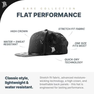 Branded Bills Arizona Stealth Flat Performance, Lightweight, Comfortable Baseball Cap