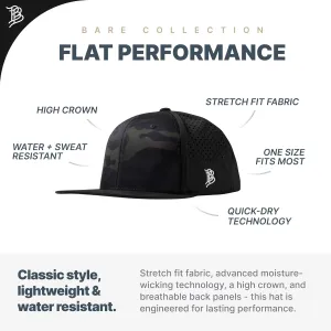 Branded Bills Colorado Stealth PVC Flat Performance, Snapback Closure, Lightweight, Comfortable Baseball Cap