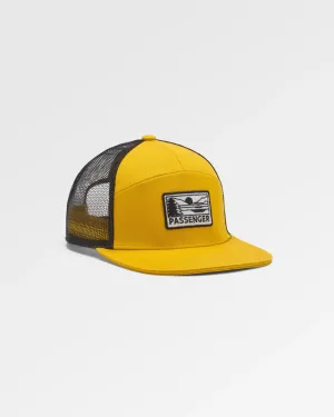 Bright Sky 7 Panel Organic Cotton Trucker Hat - Spruce Yellow