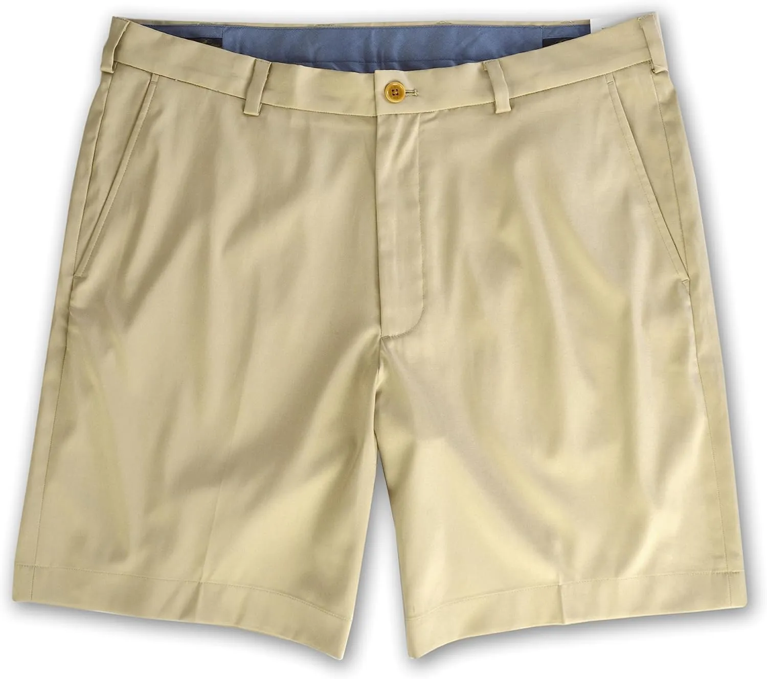 Brooks Brothers Mens 9" Inseam Lightweight Polyester Blend Flat Front Casual Golf Shorts,