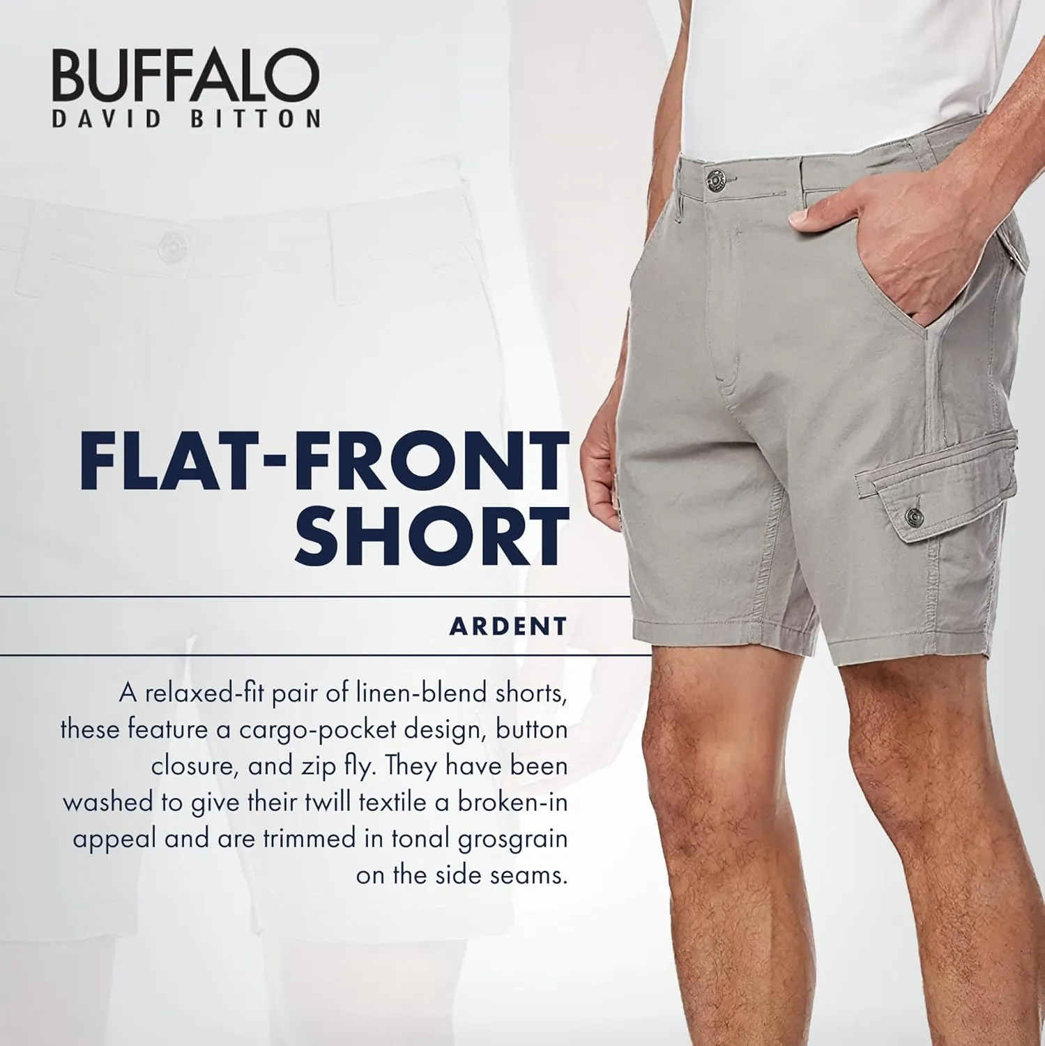 Buffalo David Bitton Men's Flat Front Short