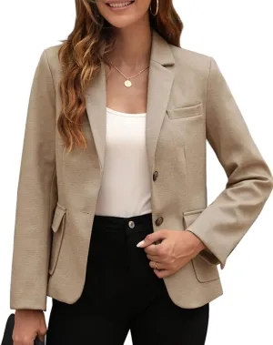 BZB Women's Casual Blazers Long Sleeve Lapel Open Front Work Office Bussiness Warm Blazer Jackets