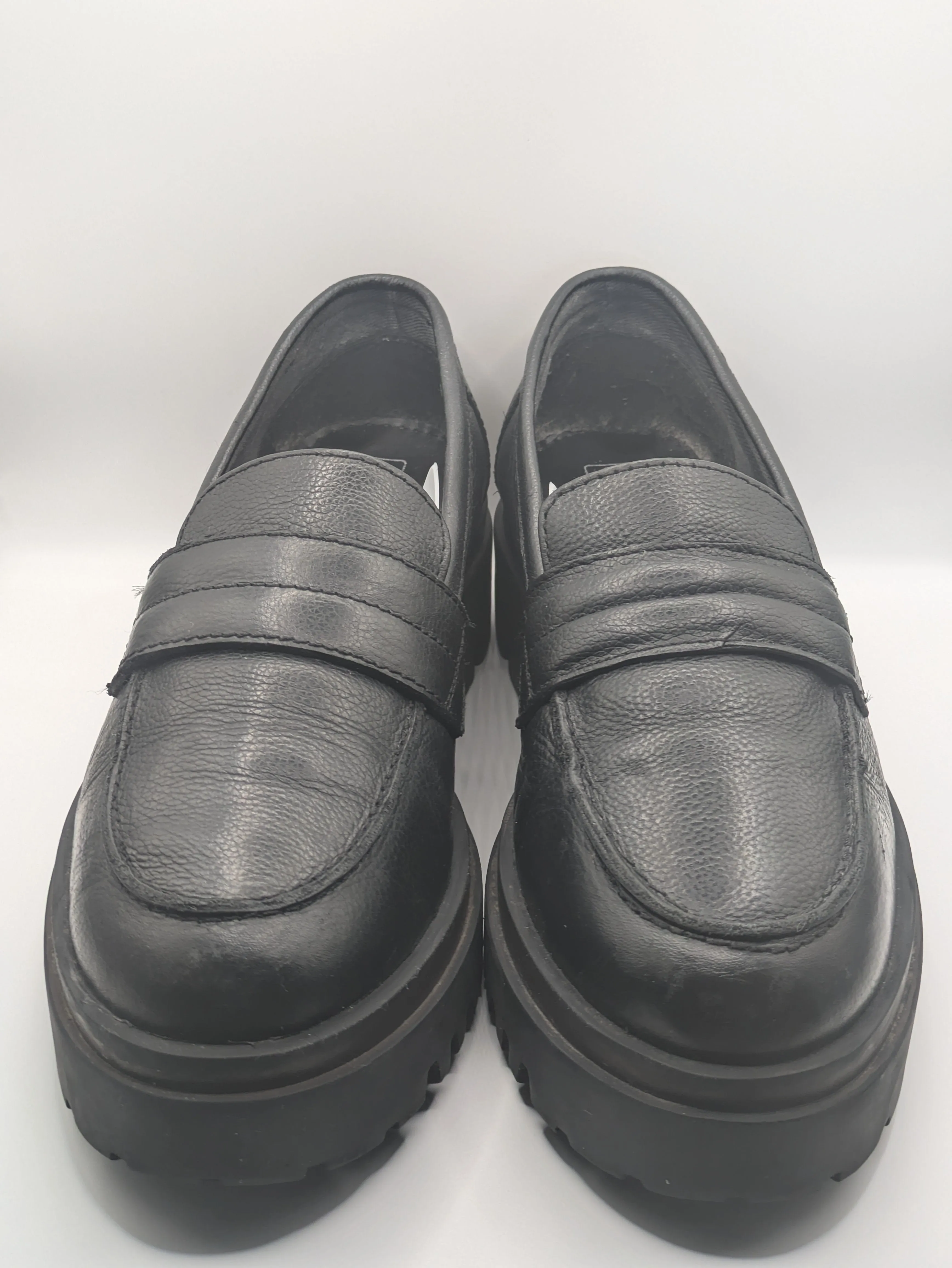 Cafe Moda Comfort® Chunky Loafers – Leather – Black Size: UK 4 / EU 37 / US 6
