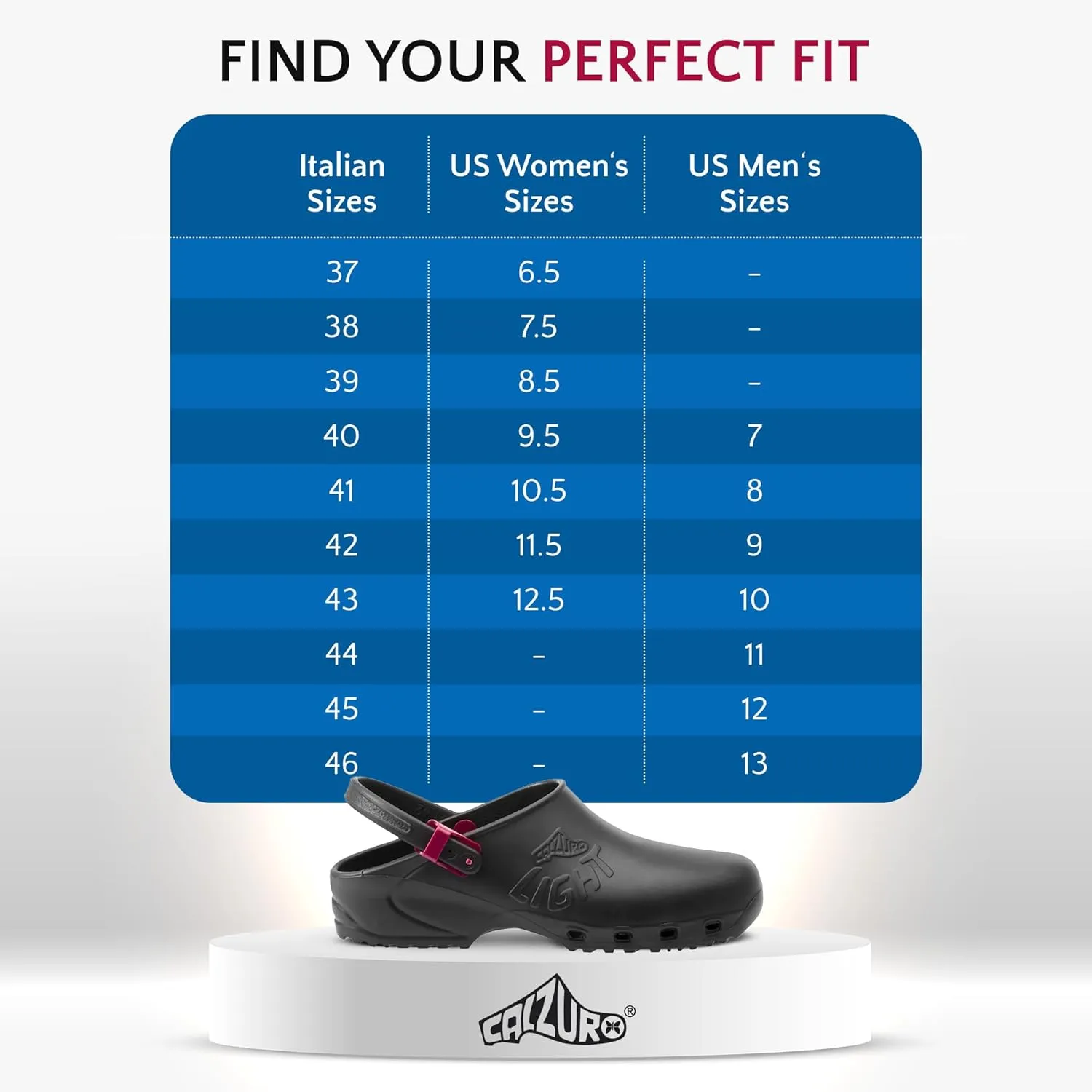CALZURO Lights - Lightweight Work Clogs - Non Slip Work Shoes for Men and Women - Slip Resistant Kitchen Shoes, Garden and Nursing Clogs -