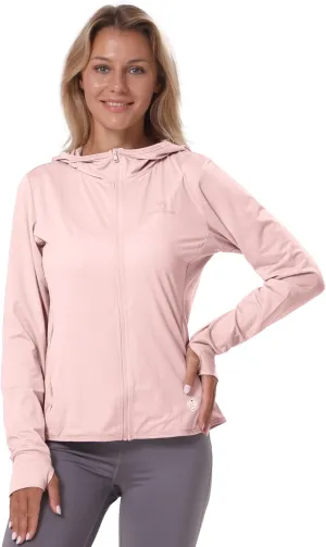 CAMELSPORTS Women UPF 50  Athletic Jacket Sun Protection Long Sleeve Hiking Shirts Lightweight Outdoor Hoodie with Pocket