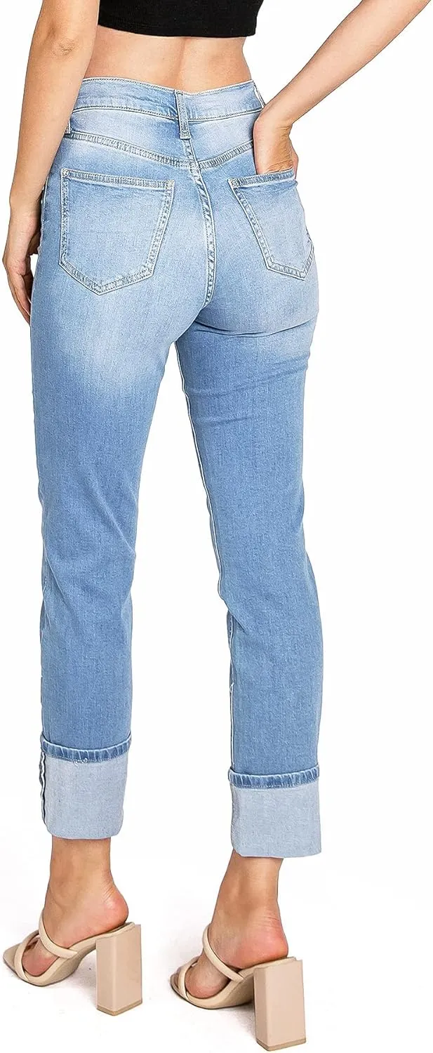 Celebrity Pink Women's Juniors High Rise Straight Leg Jeans