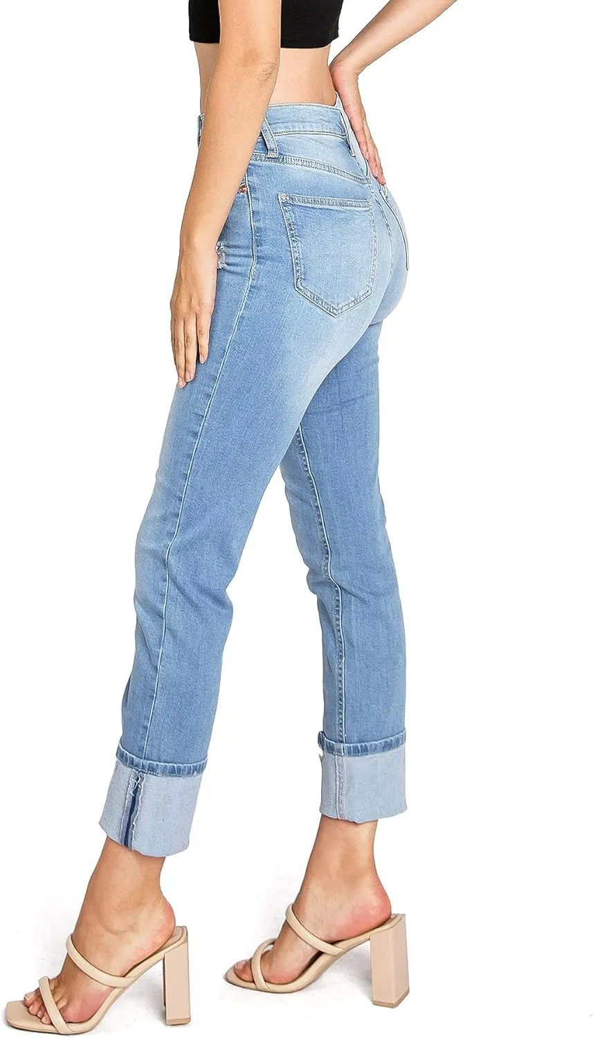 Celebrity Pink Women's Juniors High Rise Straight Leg Jeans