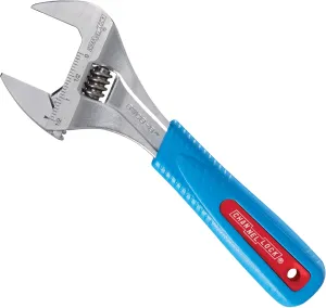 Channellock 8WCB 8-Inch WideAzz Adjustable Wrench|1.5-Inch Wide Jaw Opening|Precise Jaw Design Grips Tight-Even in Tight Spaces|Measurement Scales Engraved on the Tool|CODE BLUE Comfort Grip