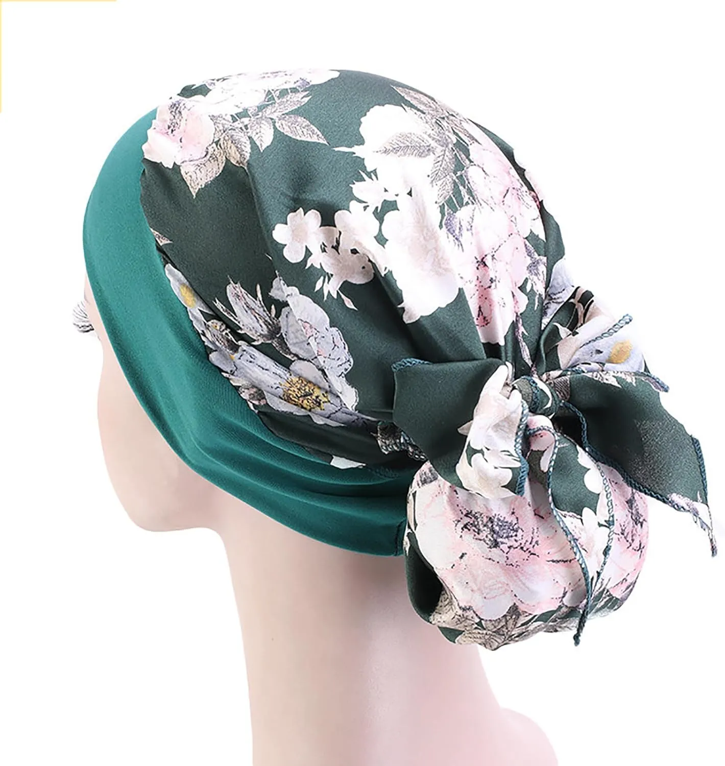 Chemo Headwear for Women 4 Pieces Pre Tied Head Scarf Beanie Skull Cover Cap