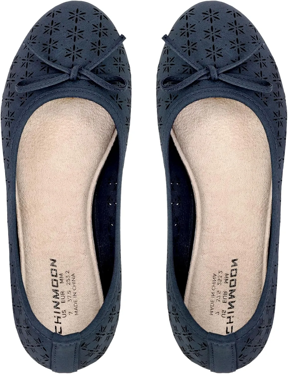 CHIN·MOON Women's Slip-Ons Ballet Flats Comfortable Lightweight Casual Dress Shoes