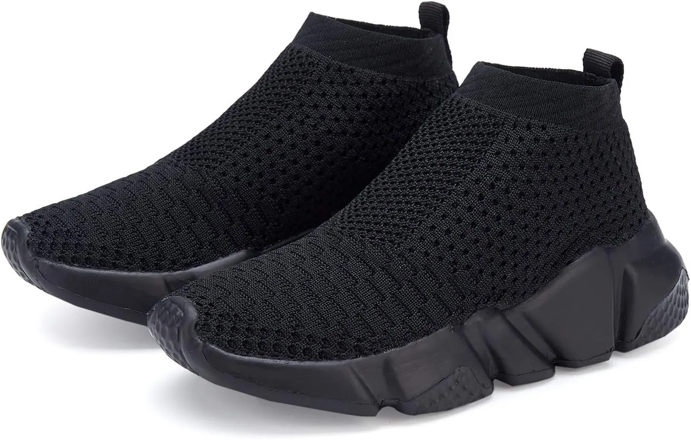 CHUI Boys Girls Breathable Sneakers Mesh Lightweight Easy Walk Casual Slip-On Athletic Running Walking Shoes