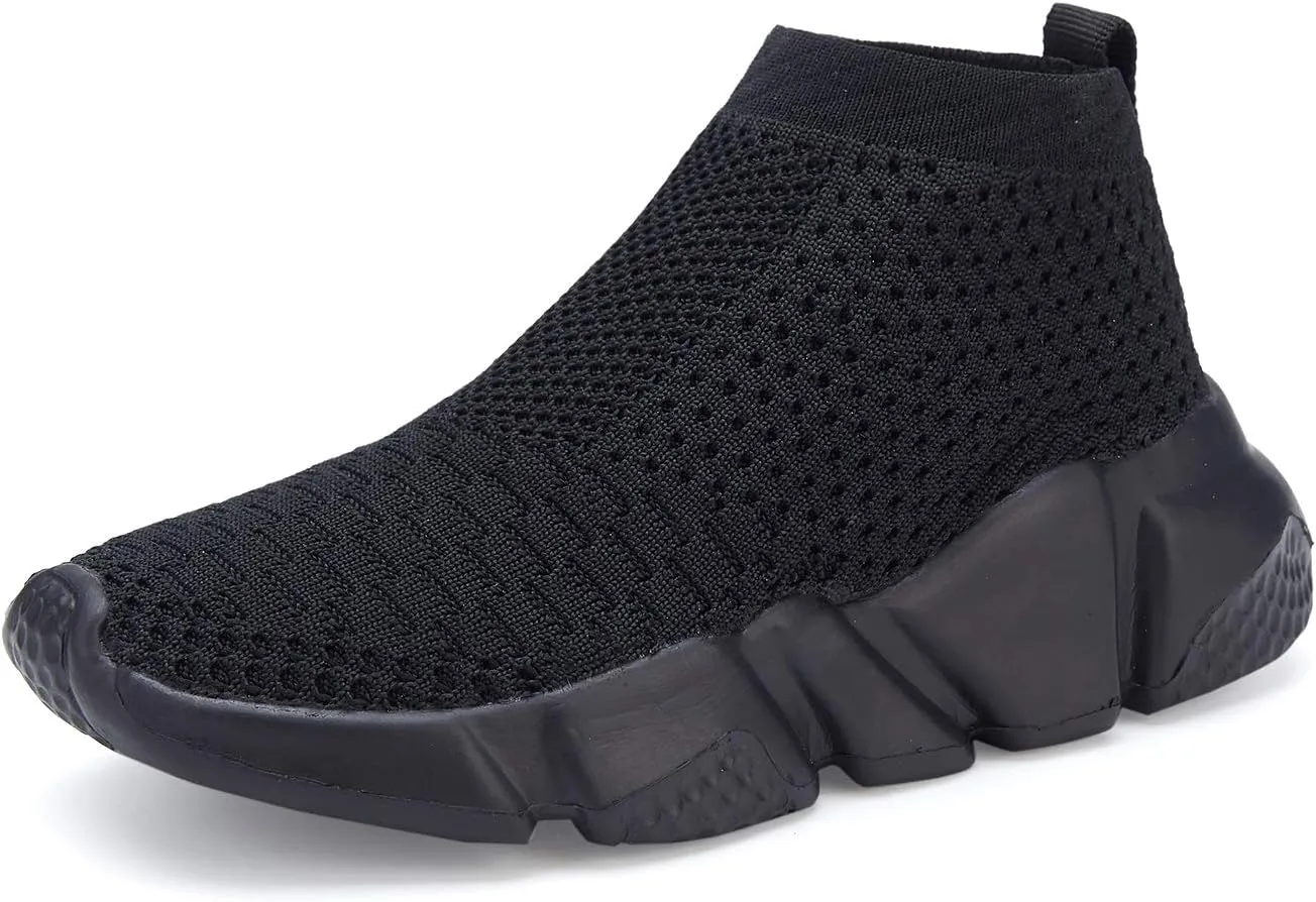 CHUI Boys Girls Breathable Sneakers Mesh Lightweight Easy Walk Casual Slip-On Athletic Running Walking Shoes