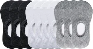 CHUNG Toddler Little Boys Girls No Show Liner Cotton Socks Thin Multi Solid Color White Summer 10 Pack 2T-12Years