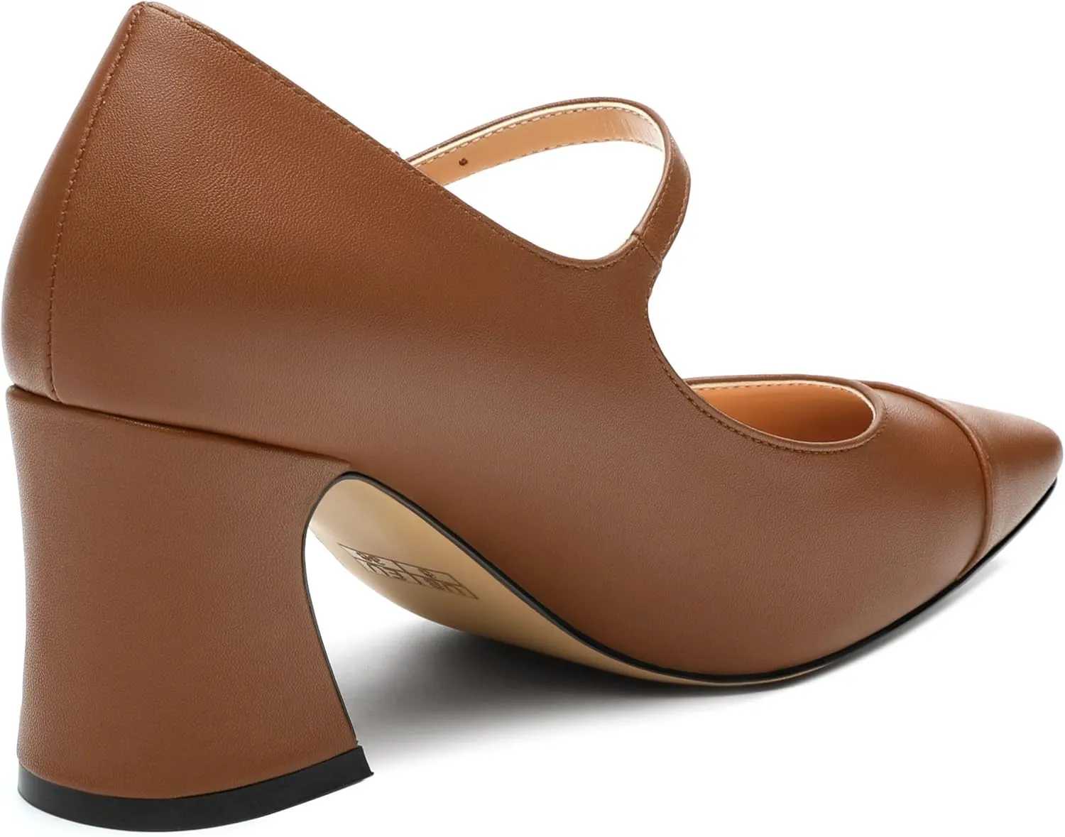 Chunky Block Heels for Women Square Patent Mary Jane Closed Toe Slip On Pumps Party Dress Wedding Shoes 2.5Inch