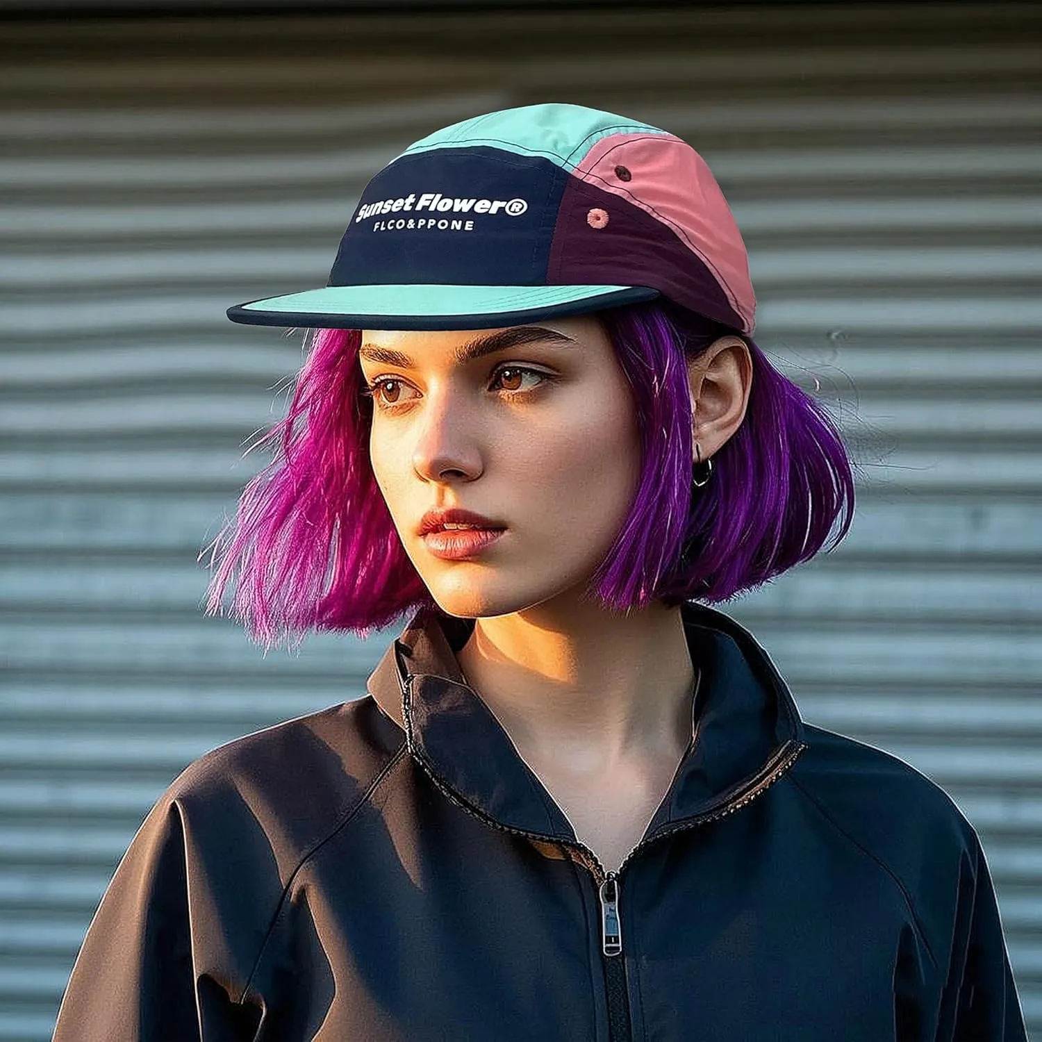 Clakllie 5 Panel Hat for Men Quick Dry Lightweight Running Baseball Cap Flat Brim Hiking Hat Women Outdoor Trekking Hat