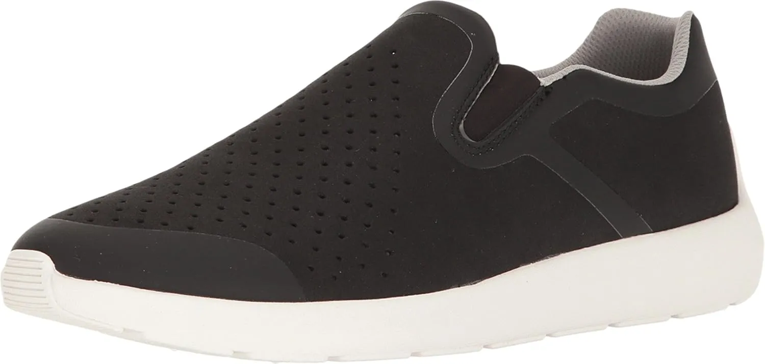 Clarks Men's Torset Easy Slip-On Sneaker,Black Textile/Mesh,US 12 M
