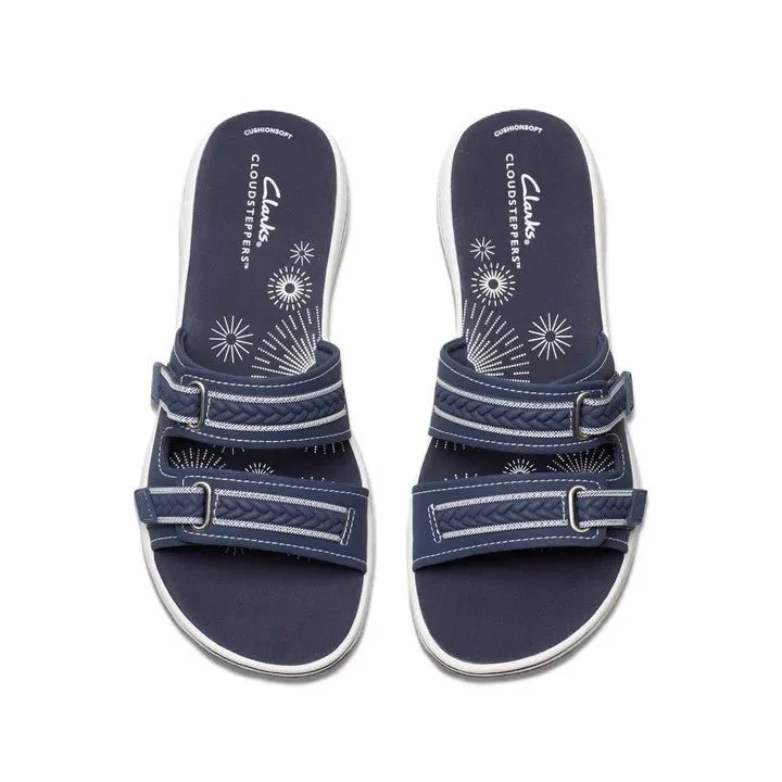 Clarks Women's Breezey Eve H Navy Sandals