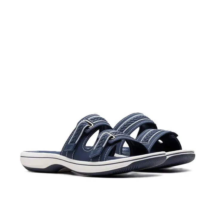 Clarks Women's Breezey Eve H Navy Sandals