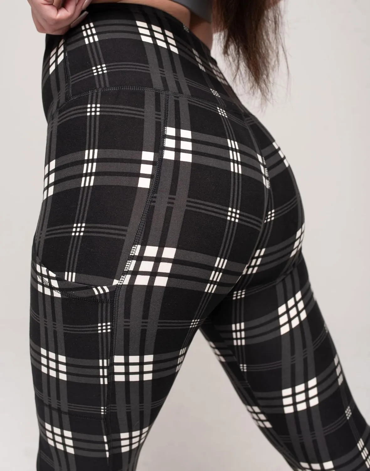 COMFY FOREVER Pocket Leggings for Women W/5' High Waist Tummy Control Ankle Length Pants