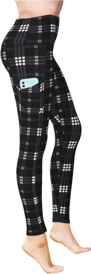 COMFY FOREVER Pocket Leggings for Women W/5' High Waist Tummy Control Ankle Length Pants
