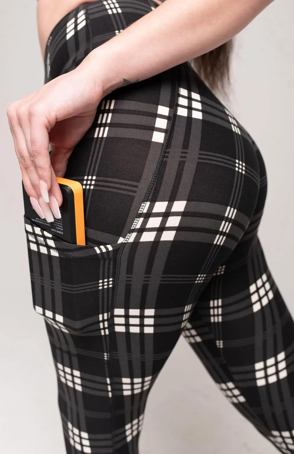 COMFY FOREVER Pocket Leggings for Women W/5' High Waist Tummy Control Ankle Length Pants