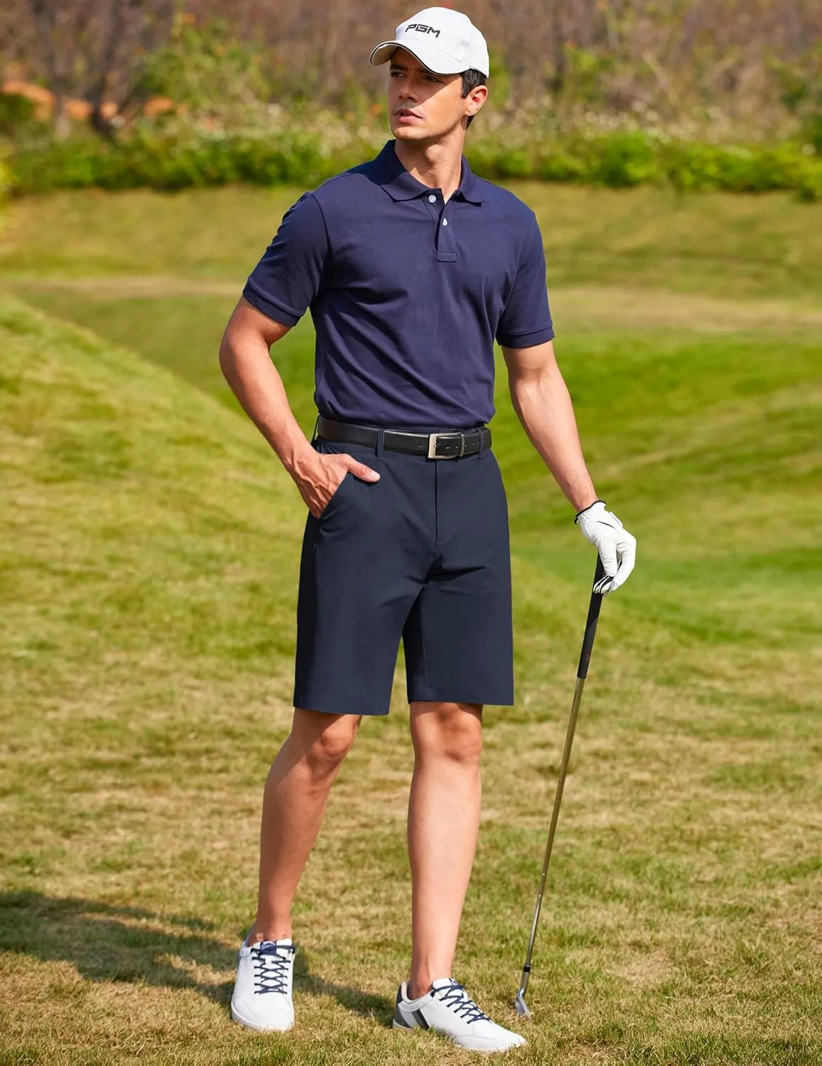 COOFANDY Mens Golf Dress Shorts Lightweight 7" Hiking Shorts Casual Summer Shorts with Pockets
