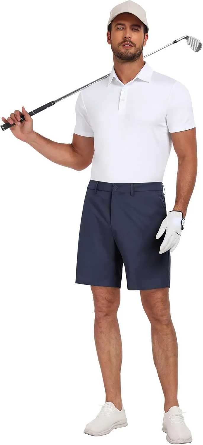 COOFANDY Mens Golf Dress Shorts Lightweight 7" Hiking Shorts Casual Summer Shorts with Pockets