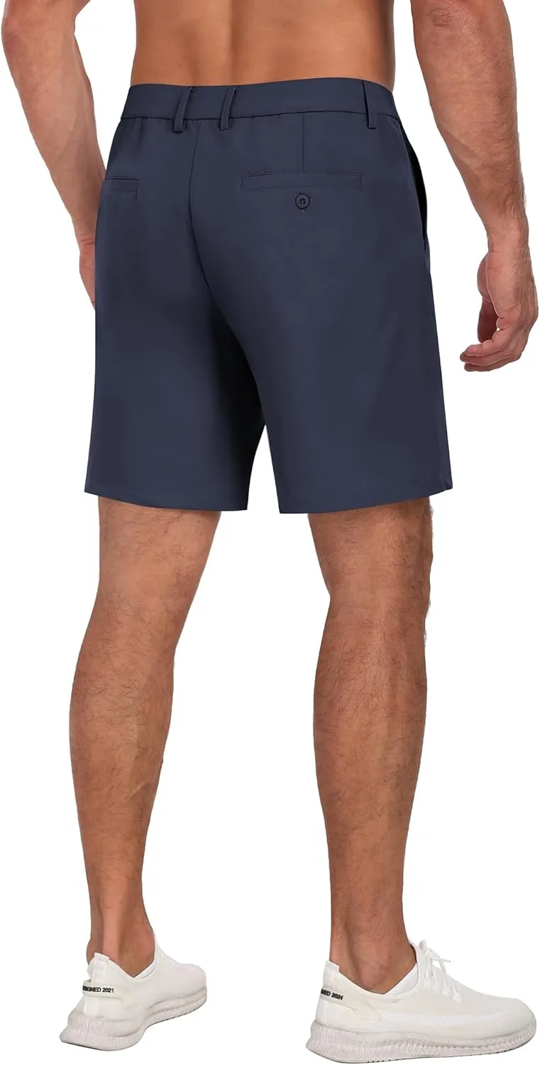 COOFANDY Mens Golf Dress Shorts Lightweight 7" Hiking Shorts Casual Summer Shorts with Pockets