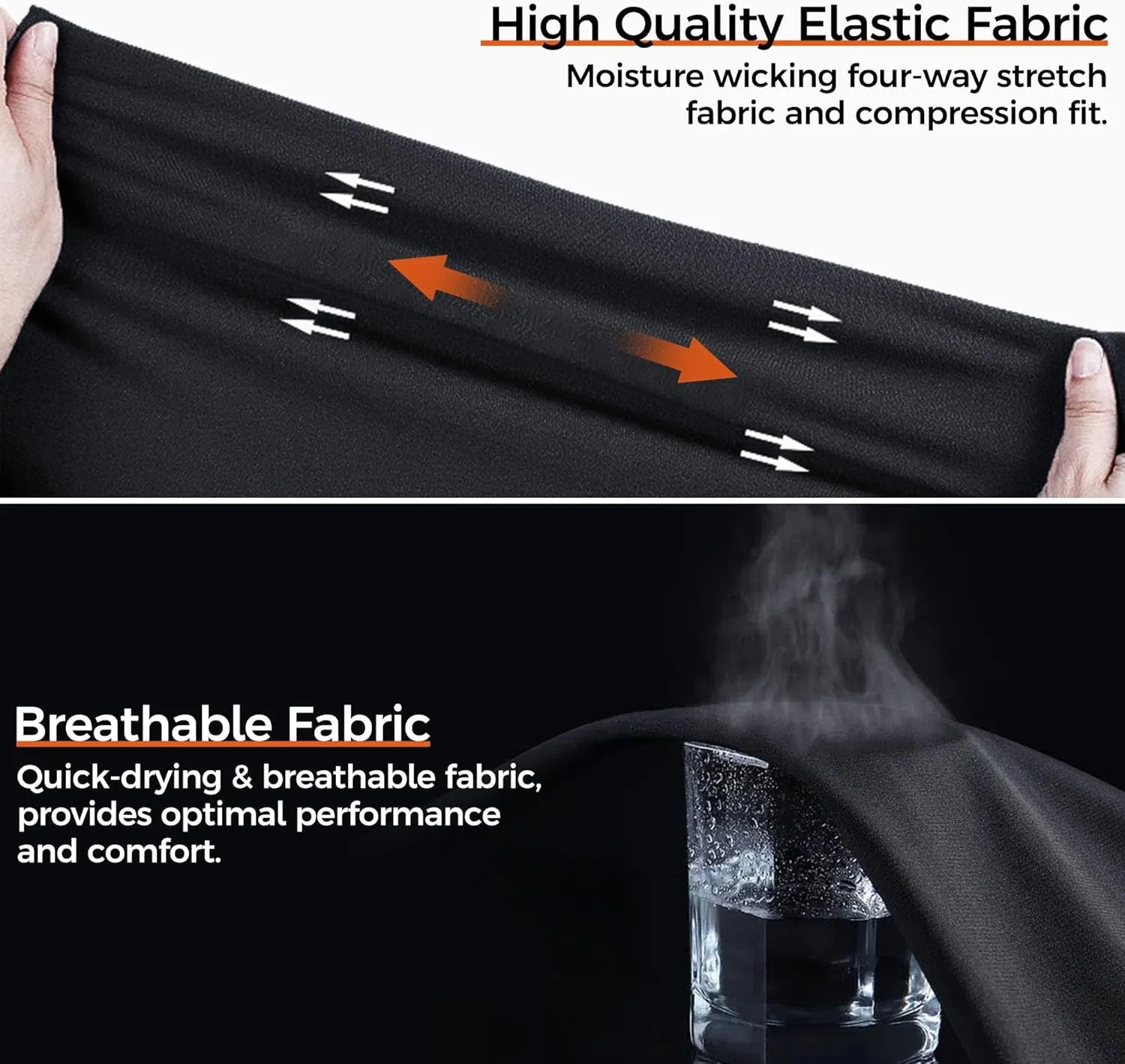 COOLOMG Sports Compression Leg Sleeve Basketball Football Long Knee Protection Knee Brace Undersleeve for Men & Women Youth