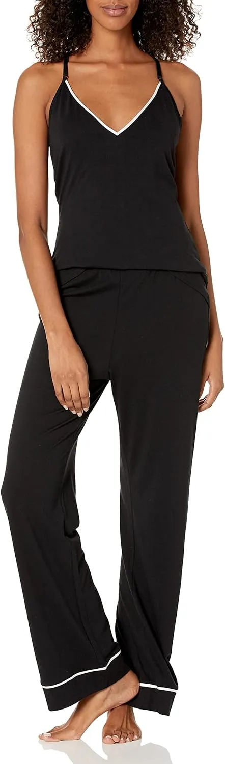 Cosabella Women's Bella Curvy Racerback Cami Robe & Pant Pajama Set