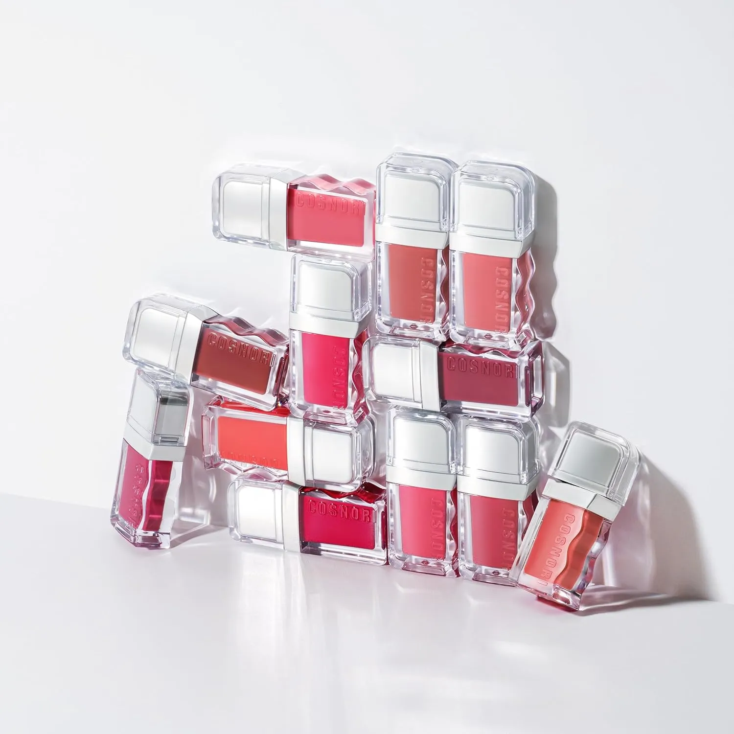COSNORI Flow Wave Lip Tint - Vegan Glassy Lip Gloss, Lightweight & Long-lasting, Plant-derived Oil Moisturizer, K-Beauty (09 POPPLE)