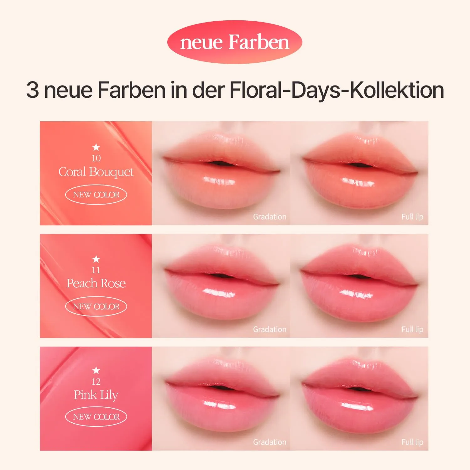 COSNORI Flow Wave Lip Tint - Vegan Glassy Lip Gloss, Lightweight & Long-lasting, Plant-derived Oil Moisturizer, K-Beauty (09 POPPLE)