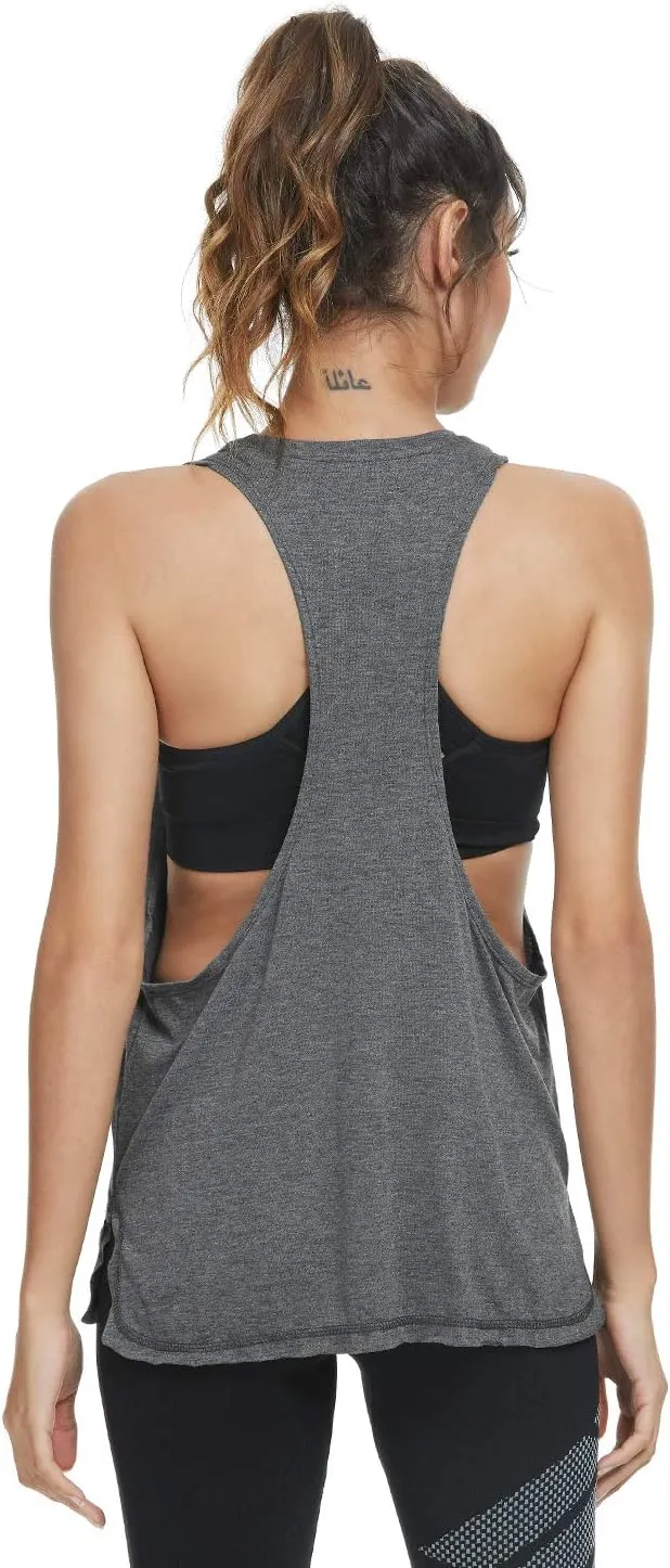 Cosy Pyro Workout Tank Tops for Women Lightweight Running Tanks Basic Gym Tops Sleeveless Athletic Yoga Shirts-4 Pack