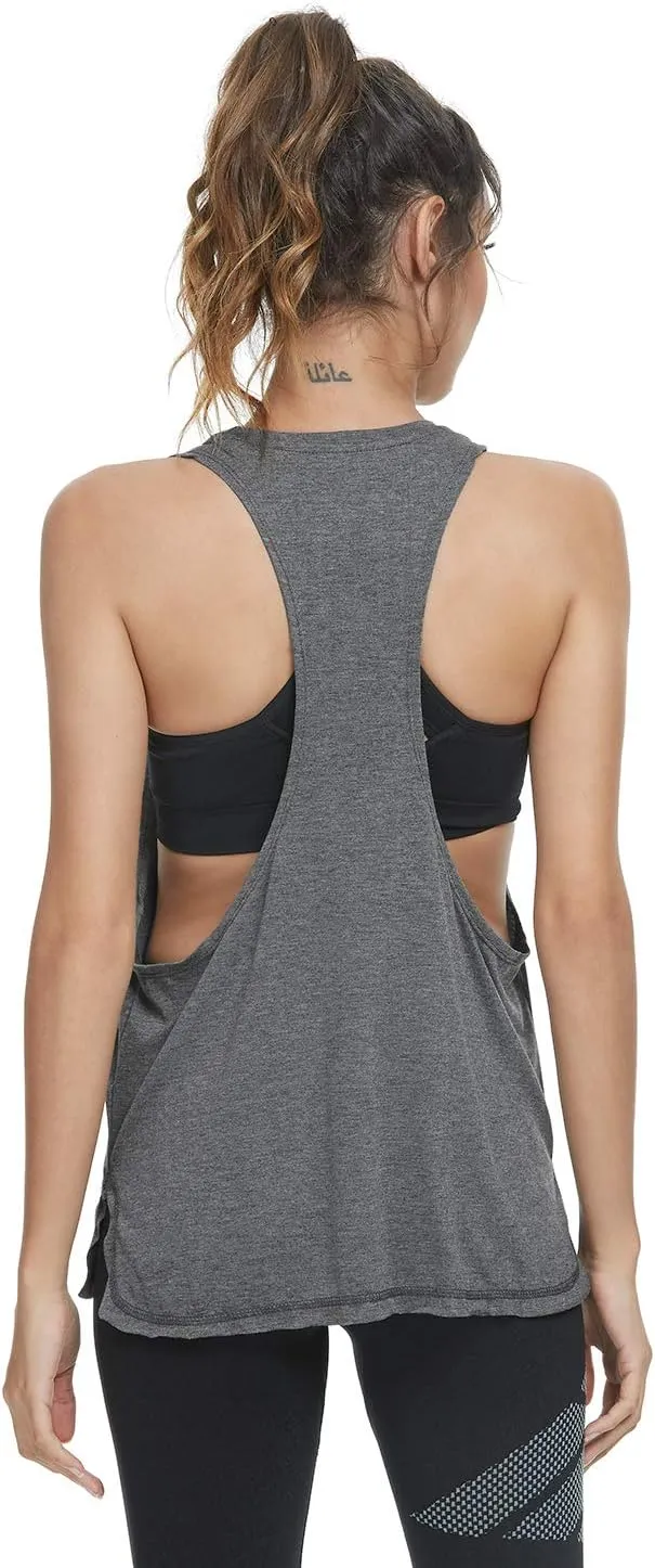 Cosy Pyro Workout Tank Tops for Women Lightweight Running Tanks Basic Gym Tops Sleeveless Athletic Yoga Shirts-4 Pack