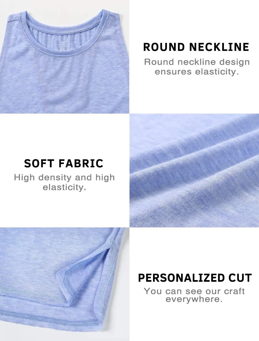 Cosy Pyro Workout Tank Tops for Women Lightweight Running Tanks Basic Gym Tops Sleeveless Athletic Yoga Shirts-4 Pack