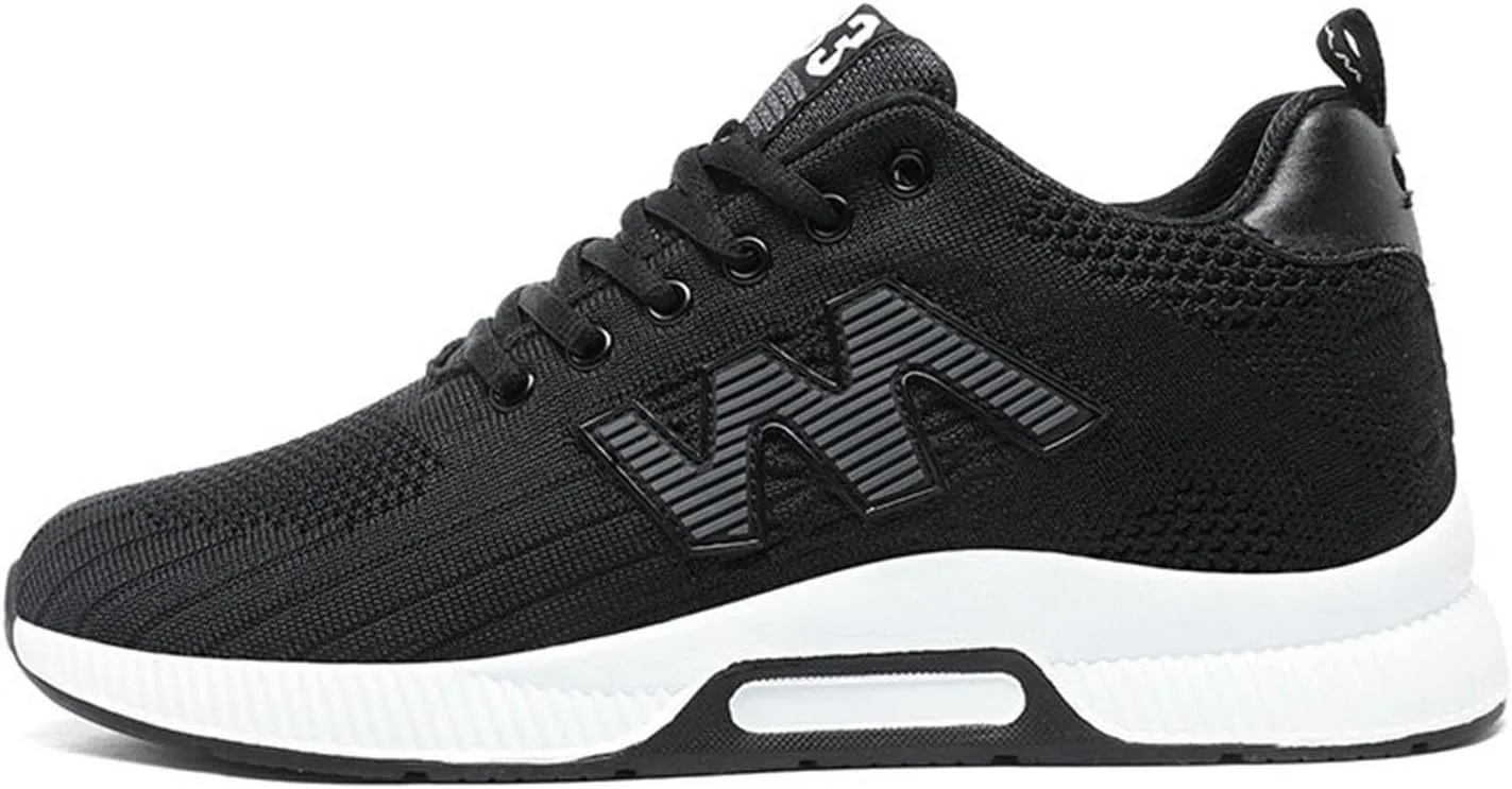 Couple Men's Elevator Shoes Men's Casual Mesh Trainers Lightweight Breathable Lace Up Sports Mens Fashion Sneaker Boots