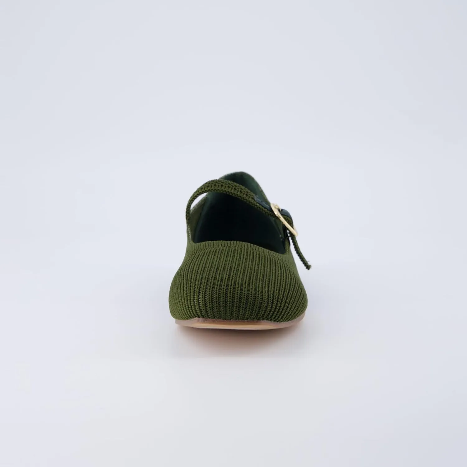CUSHIONAIRE Women's Petal Mary Jane Knit Flat – Stretchy Textured Fabric, Adjustable Strap, Memory Foam, Available in Wide Widths, Comfortable & Lightweight
