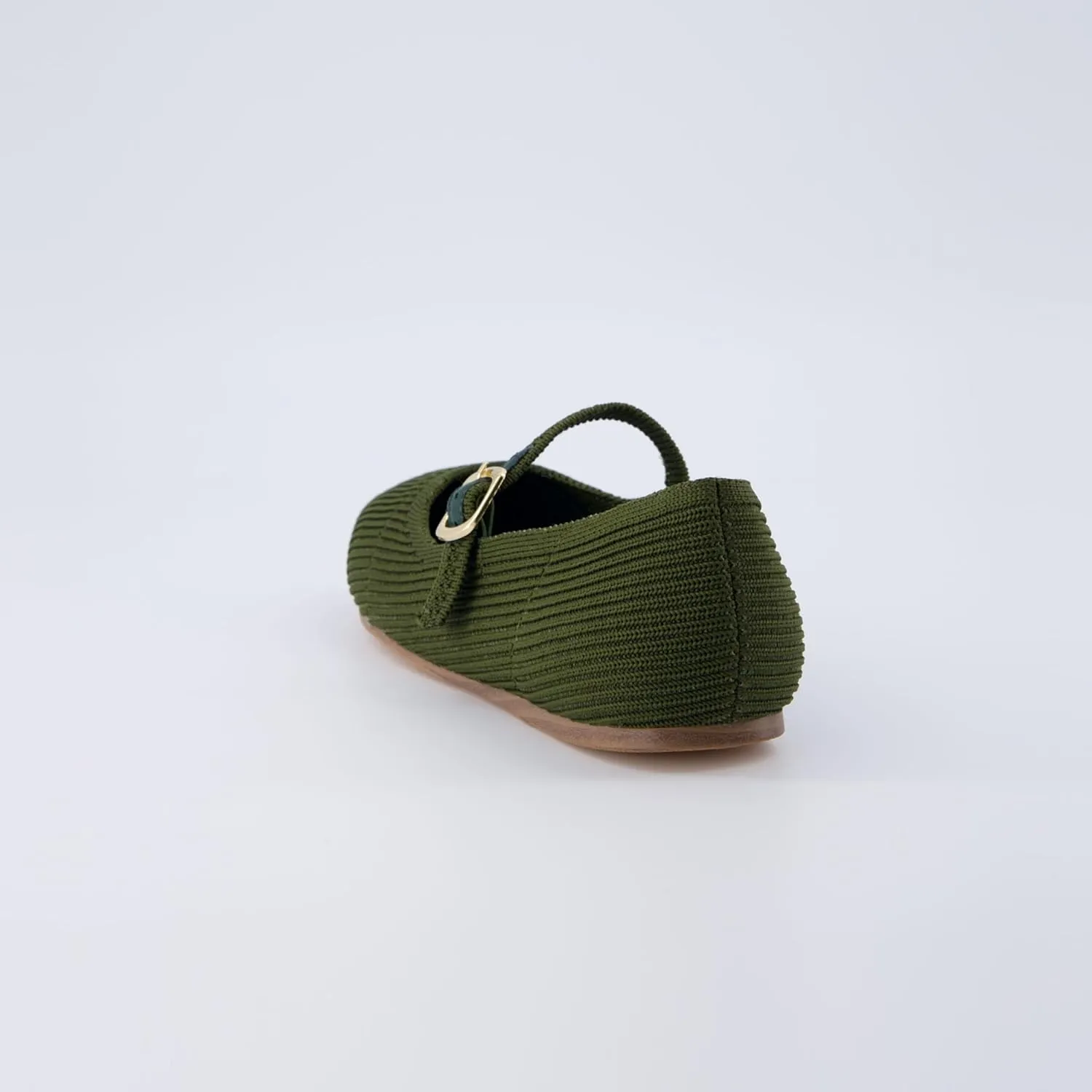 CUSHIONAIRE Women's Petal Mary Jane Knit Flat – Stretchy Textured Fabric, Adjustable Strap, Memory Foam, Available in Wide Widths, Comfortable & Lightweight